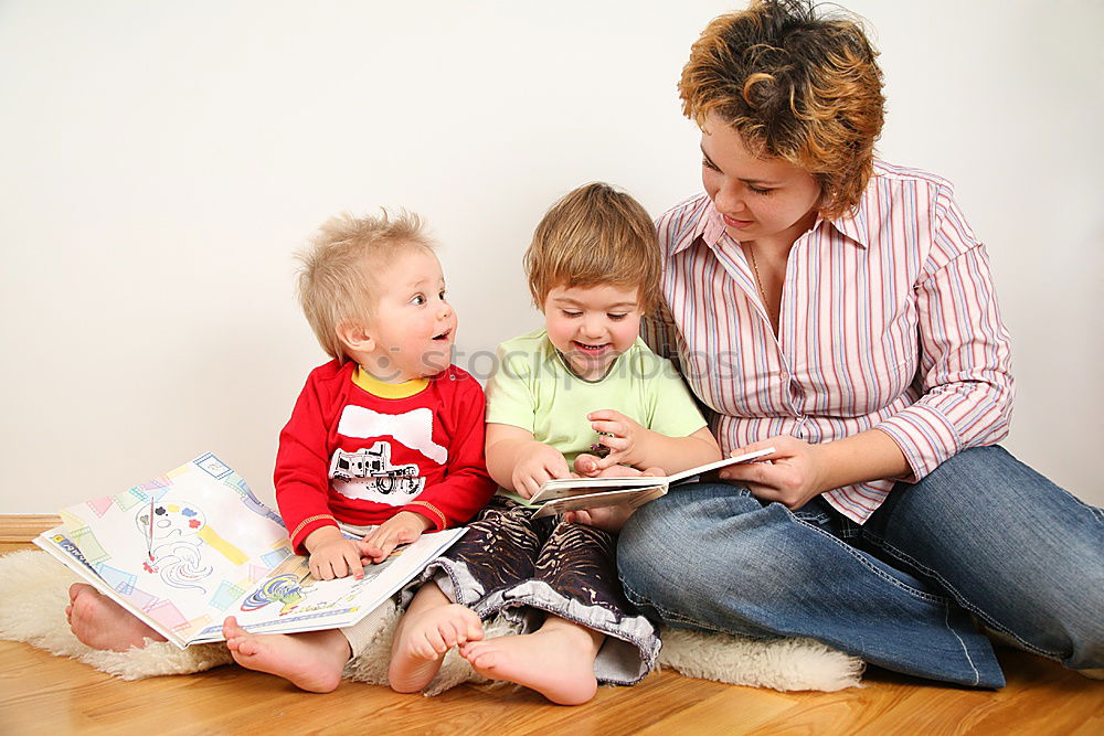 Similar – Image, Stock Photo Toddler playing memory with her daddy