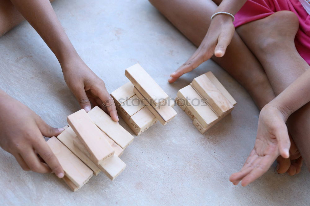 Similar – two beautiful sibling sisters playing at home