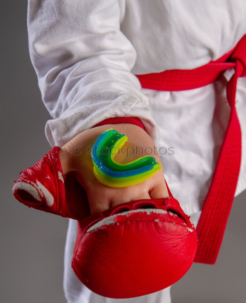 Similar – Man’s hand in red boxing gloves