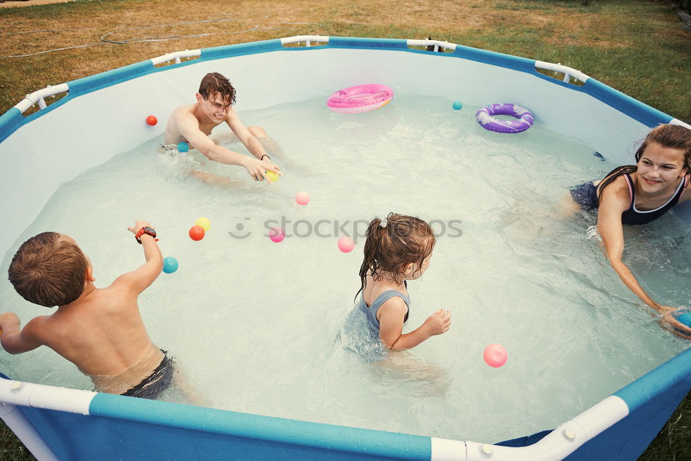 Similar – Image, Stock Photo Teenage girl with her little sister spending time together