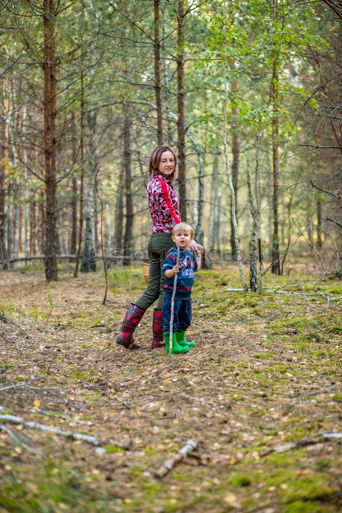 Similar – Image, Stock Photo Couple pausing while doing trekking