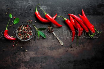 Image, Stock Photo Red chilli and rosemary with spices