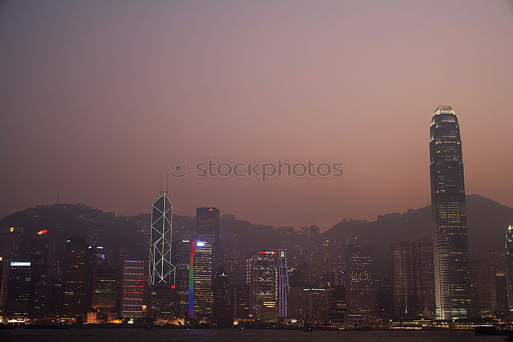 Similar – Sunset with boats in front of the Hong Kong skyline