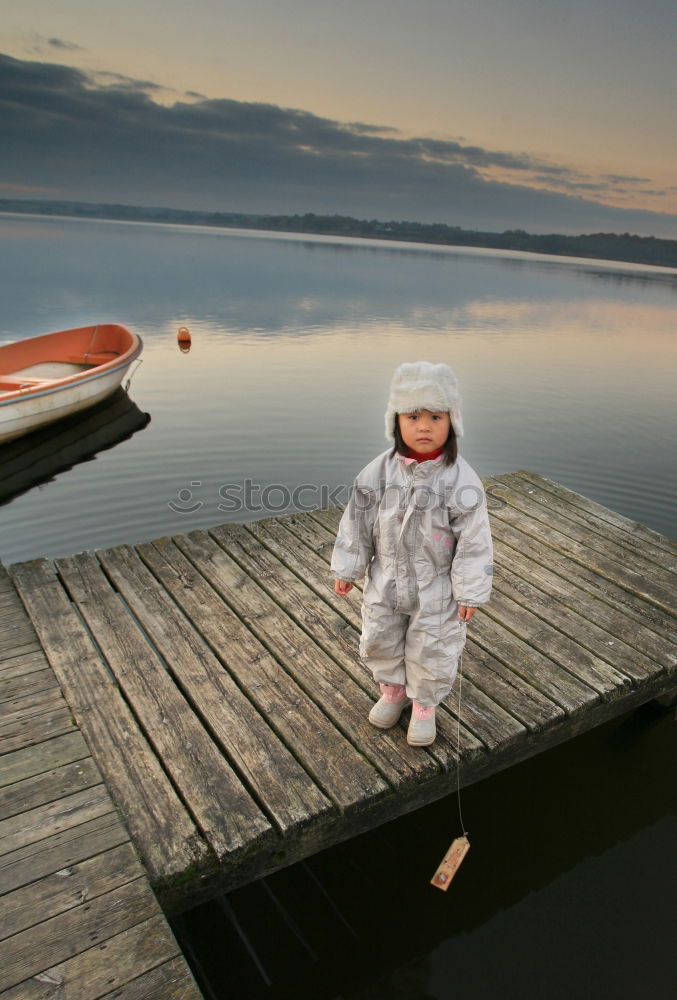 Similar – puddle Human being Child