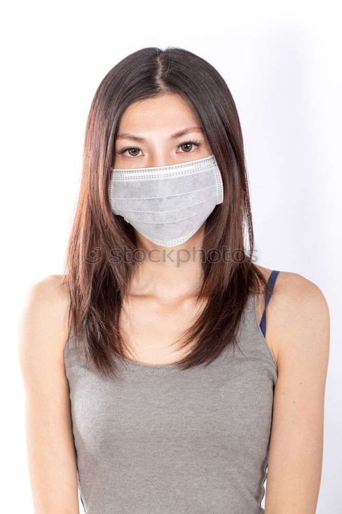 Similar – Foto Bild Nettes kleines Mädchen in medizinischer Maske