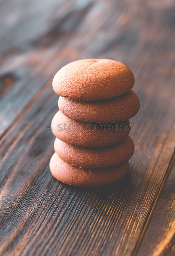 Image, Stock Photo A few gingerbread cookies wrapped in red ribbon Happy Christmas