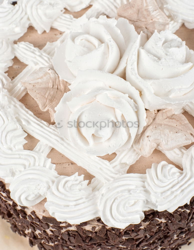 Similar – Image, Stock Photo Black Forest cherry cake on white background