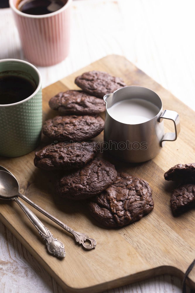 Similar – stack of chocolate chip cookies