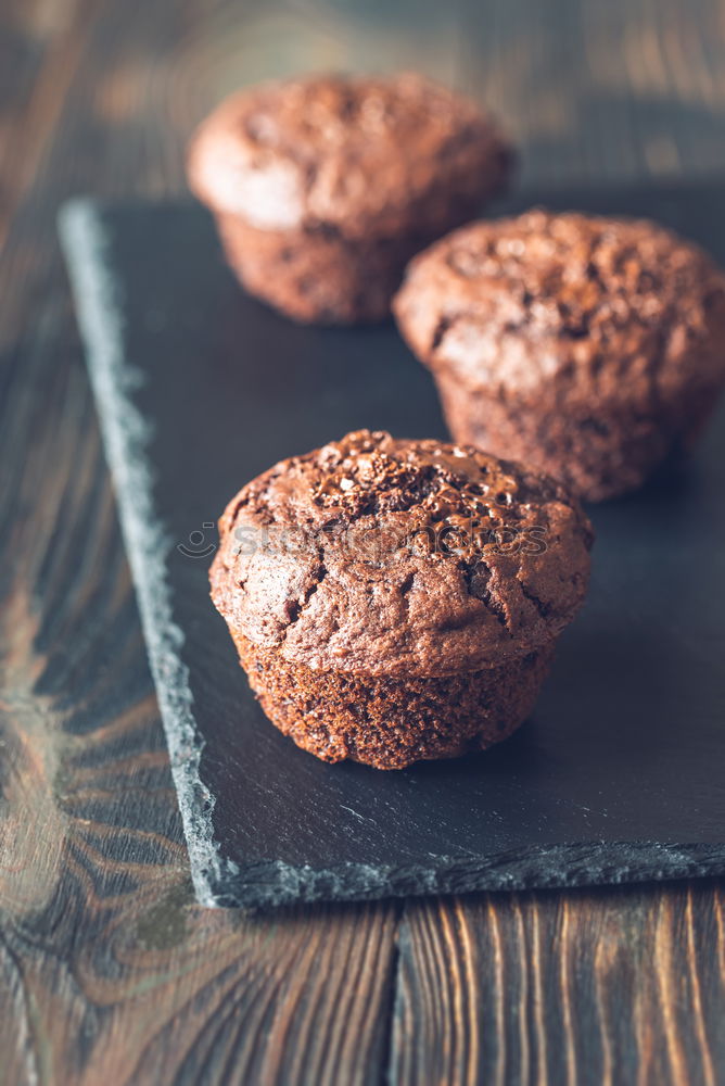 Image, Stock Photo homemade muffins walnut & chocolate