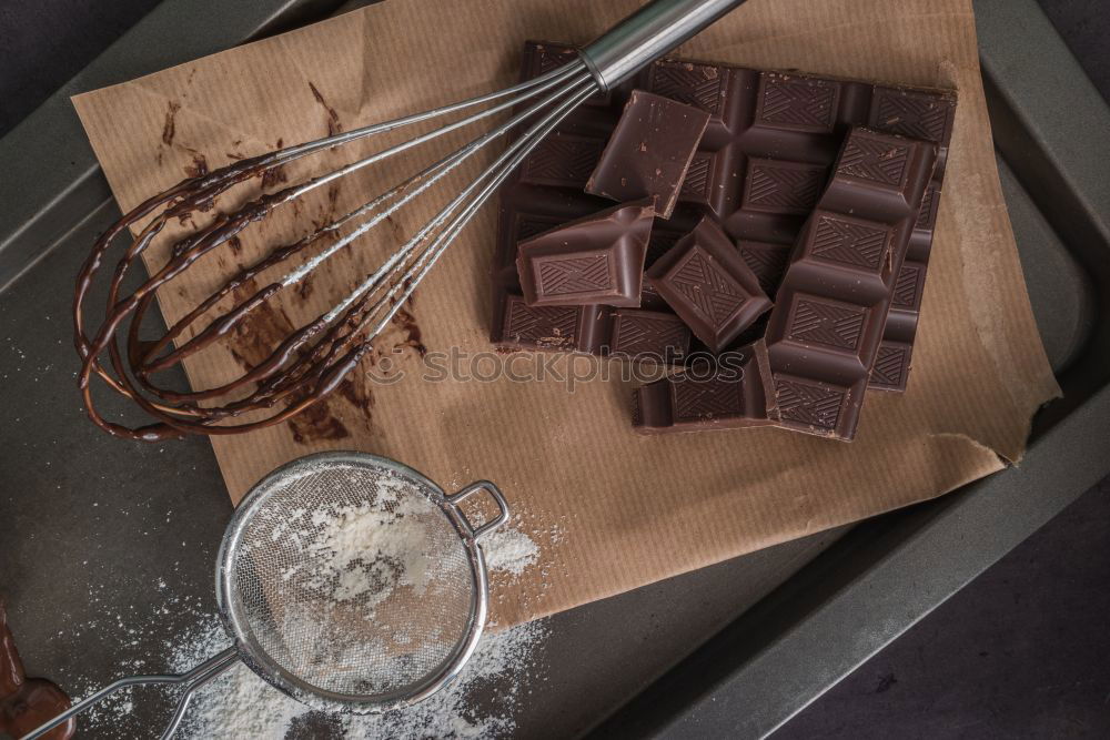 Similar – Image, Stock Photo Apple pies with slice and hot chocolate.