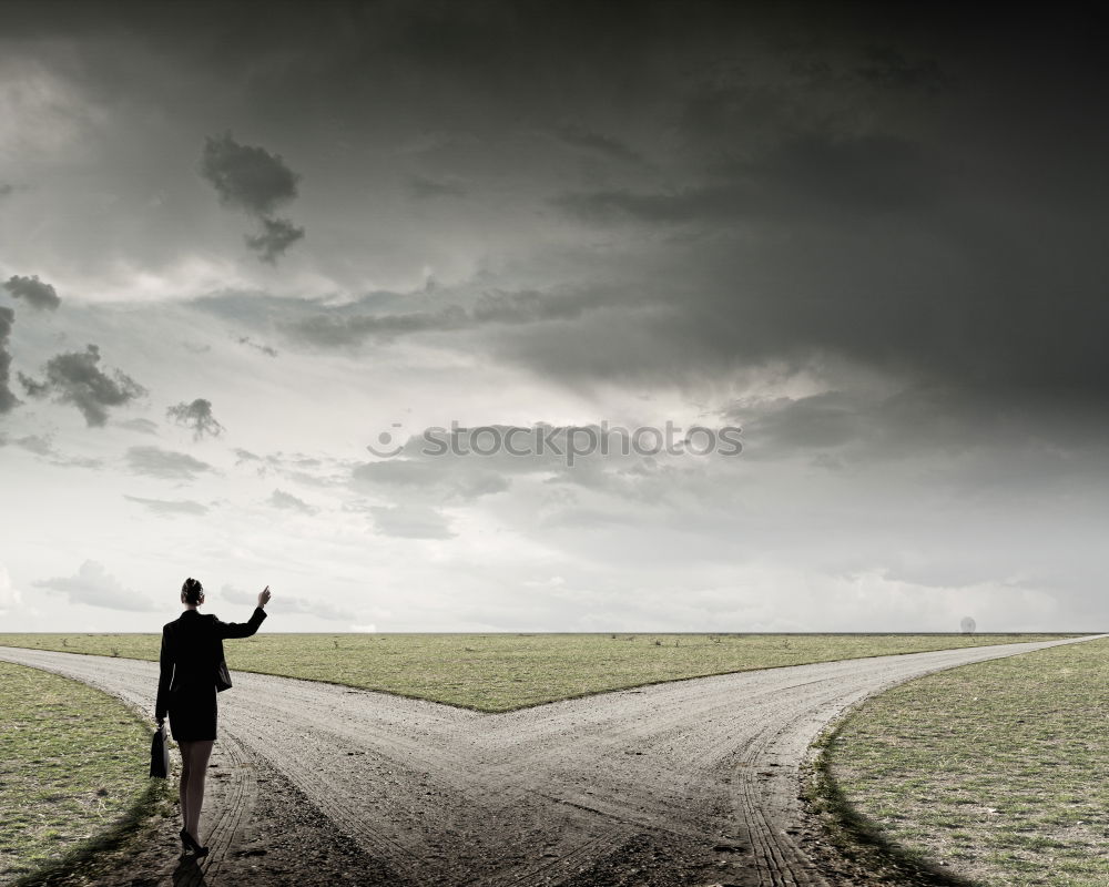 Similar – Anonymous man enjoying storm on pier