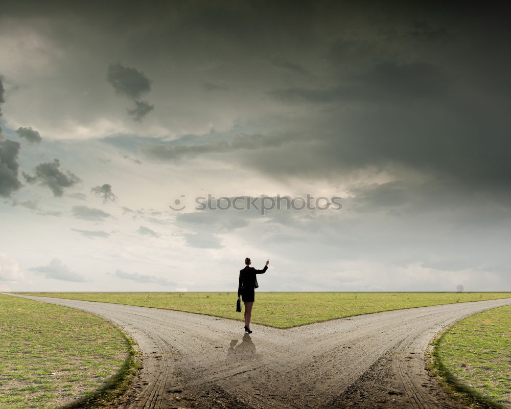 Similar – Anonymous man enjoying storm on pier