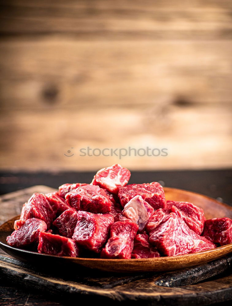 Similar – Image, Stock Photo Schnitzel meat on a rustic wooden table