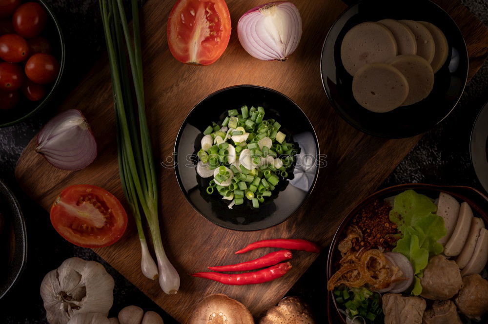 Similar – Image, Stock Photo Fresh vegetables in basket, cooking spoon with oil