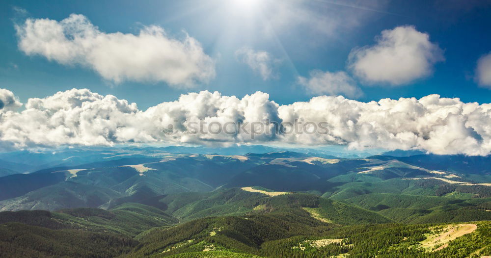 Similar – Blue mountains and hills at sunset