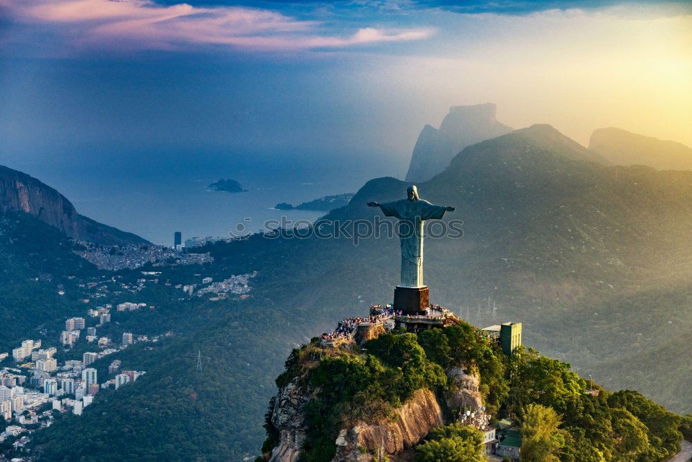 Similar – Image, Stock Photo Panoramic view of Rio de Janeiro from above, Brazil