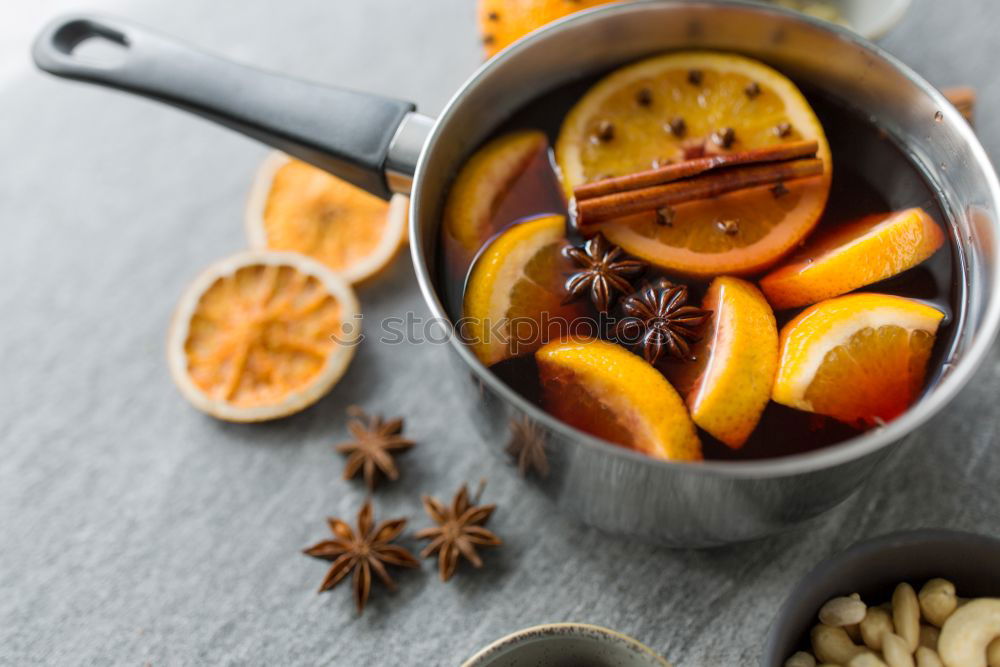 Similar – mulled wine in an aluminum ladle