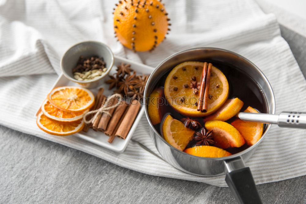 Similar – mulled wine in a pan Fruit