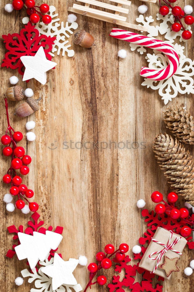 Similar – Notebook on a winterly decorated Christmas table