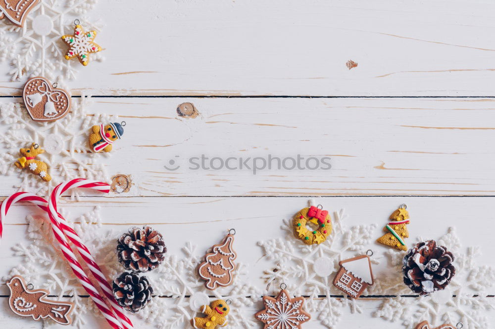 Similar – Creative flat lay of christmas ornaments