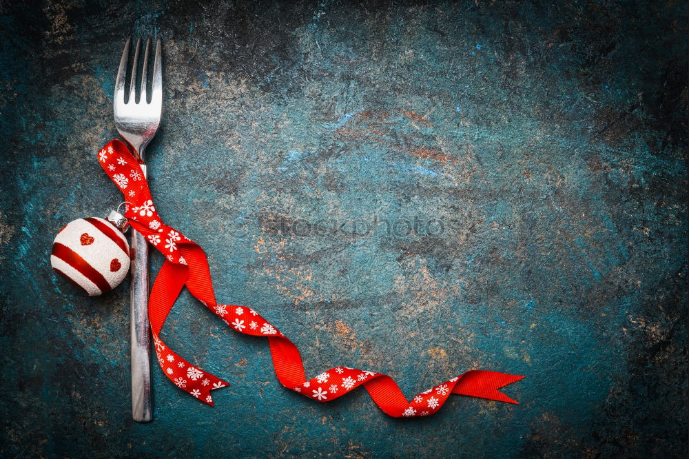 Similar – Image, Stock Photo Christmas Cover with Cutlery and Bokeh