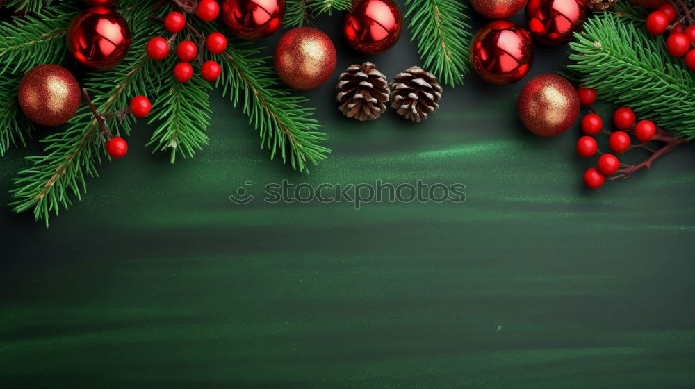 Image, Stock Photo Christmas fir shape on branch