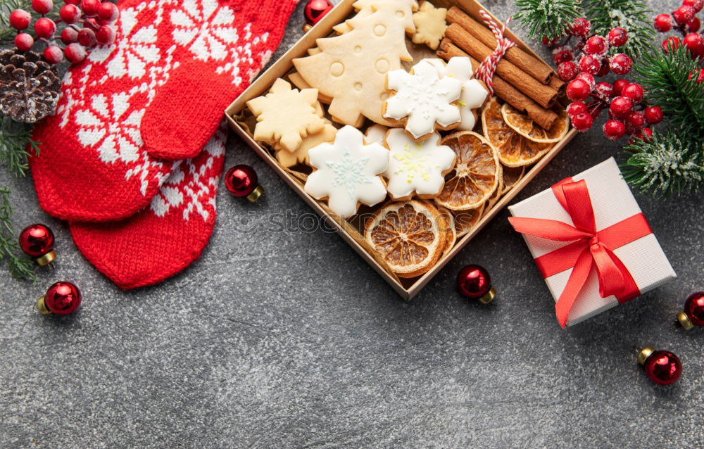 Similar – Image, Stock Photo Christmas cookies in a kid lunch box