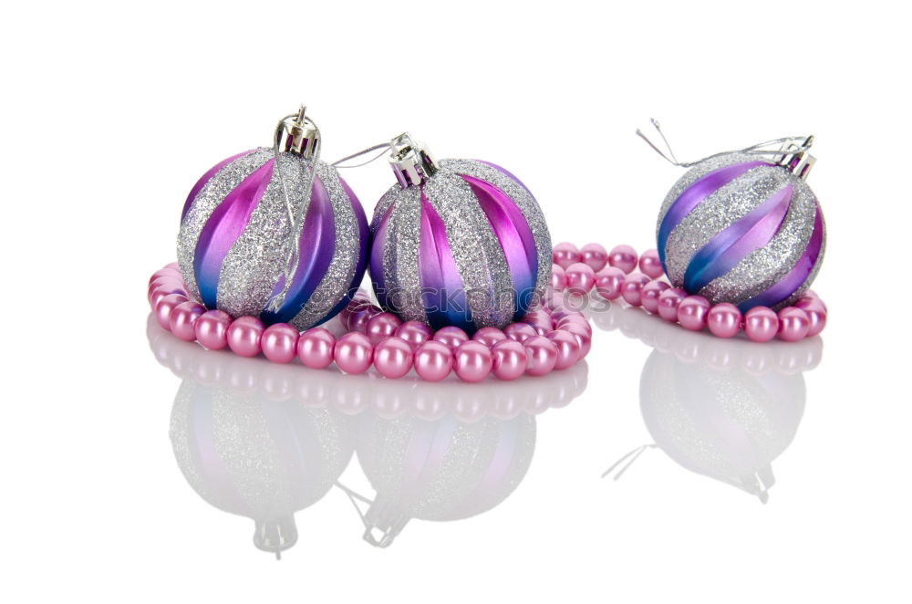 Similar – Purple Christmas Balls with Silver Ribbon