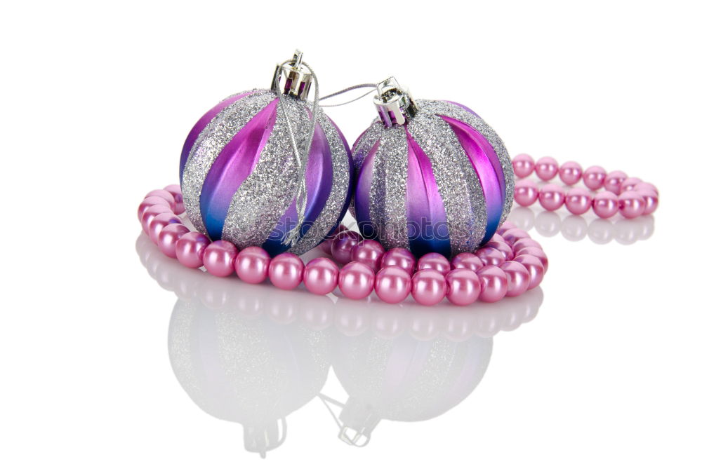 Similar – Purple Christmas Balls with Silver Ribbon