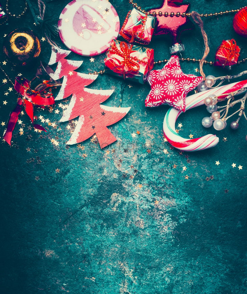 Similar – Christmas Background With Festive Decoration