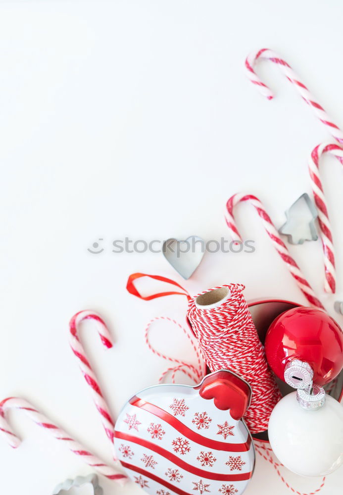 Similar – Christmas background with white red gift wrapping