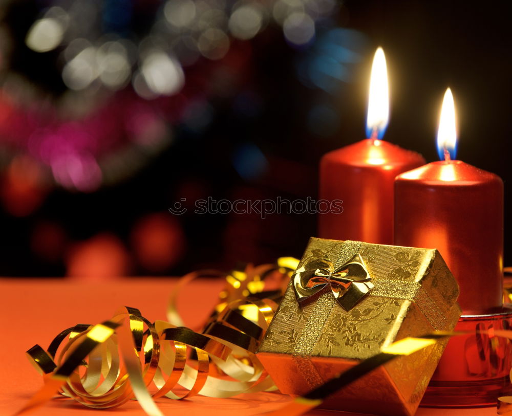 Similar – Image, Stock Photo Christmas present with candle and decoration