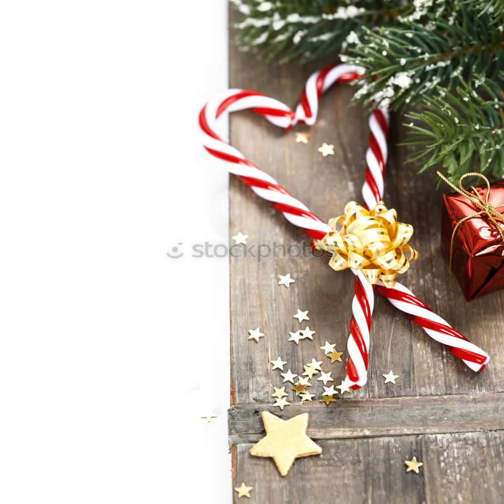 Similar – Image, Stock Photo Wrapped Christmas presents on wooden floor