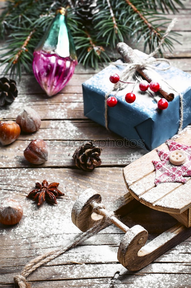 Similar – Image, Stock Photo Child looking down at present under Christmas tree