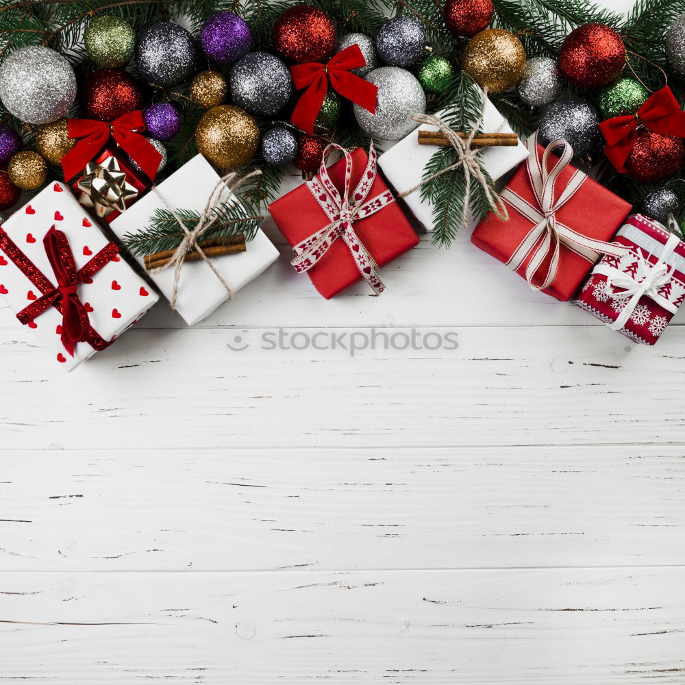 Similar – Image, Stock Photo Christmas presents and natural ornaments