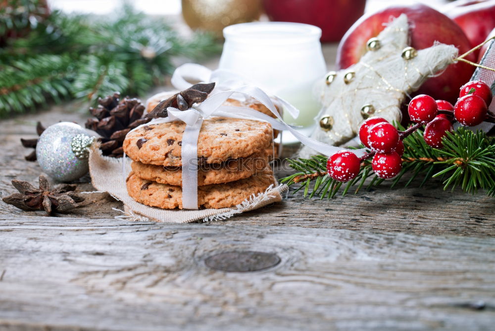 Image, Stock Photo Christmas cookies in a kid lunch box