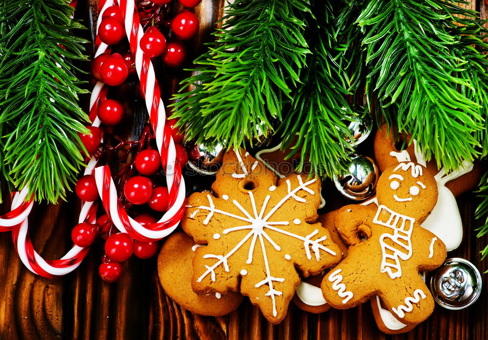 Similar – Image, Stock Photo Christmas greeting card with mulled wine and cookies