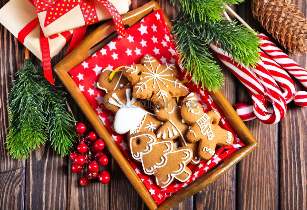 Similar – Rustic festive table setting with fork and knife