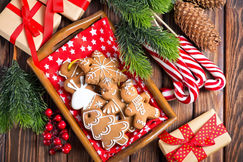 Similar – Rustic festive table setting with fork and knife