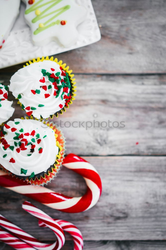 Similar – Image, Stock Photo Making cupcake for christmas time