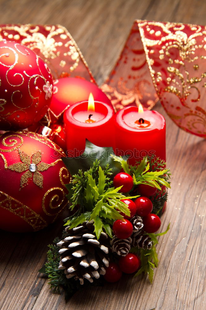 Similar – Image, Stock Photo Christmas present with candle and decoration