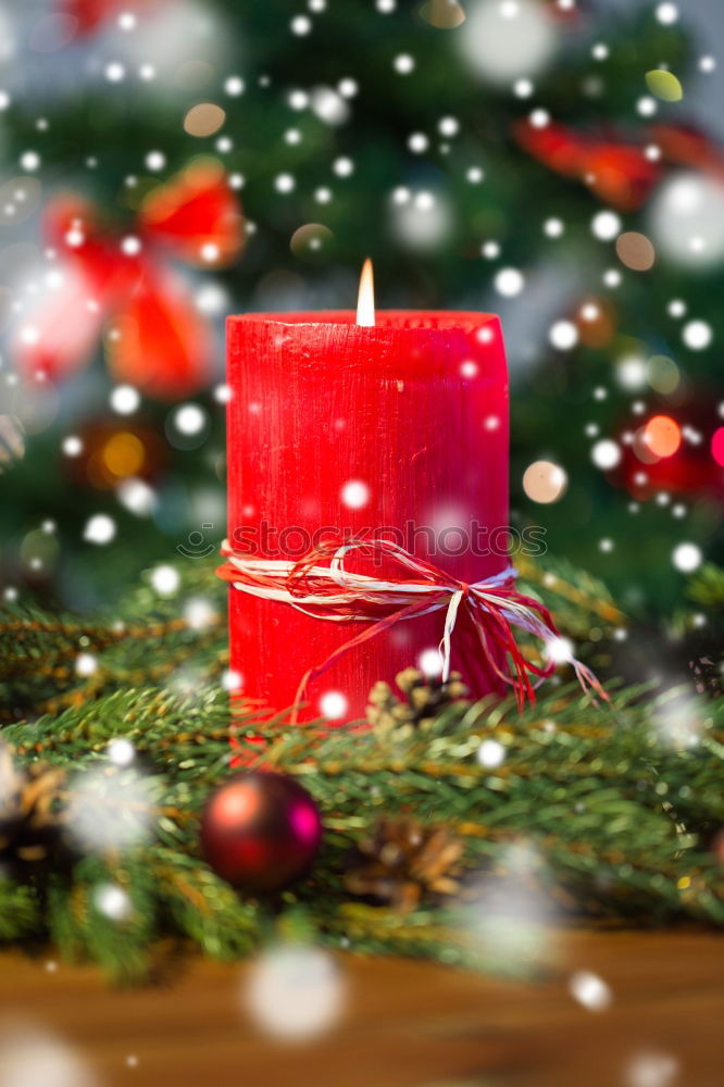 Similar – Image, Stock Photo Christmas present with candle and decoration