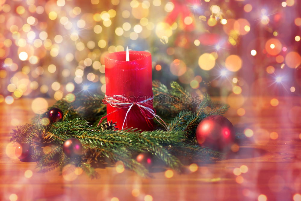 Similar – Image, Stock Photo Christmas present with candle and decoration