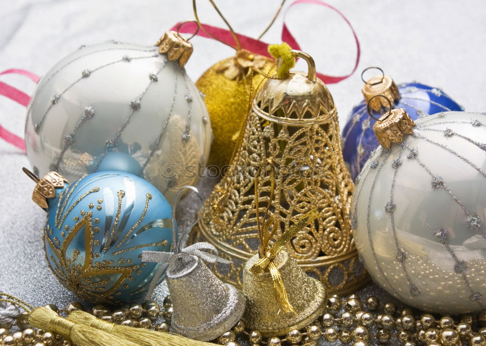 Similar – Image, Stock Photo Turquoise and golden Christmas ornaments border