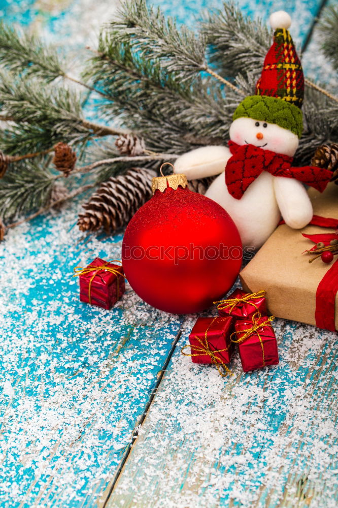 Similar – Image, Stock Photo Mother and son decorating Christmas biscuits at home