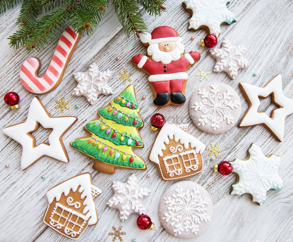 Similar – Image, Stock Photo Delicious Christmas Cookies