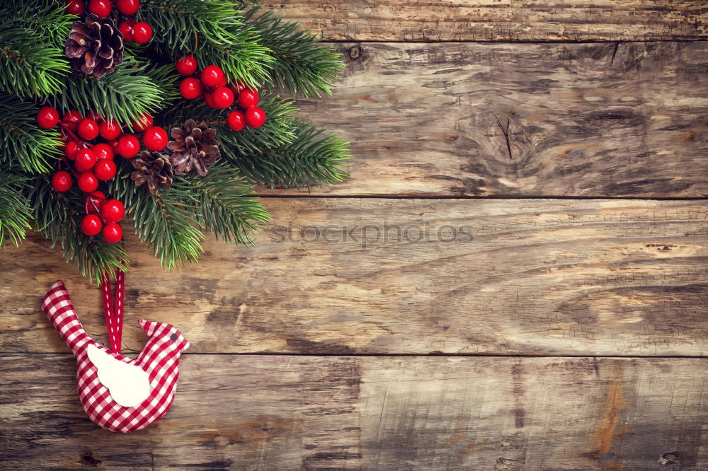 Image, Stock Photo Child looking down at present under Christmas tree