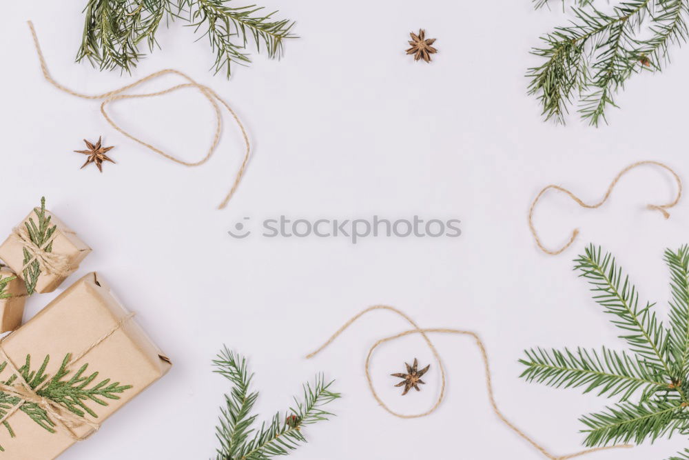 Similar – Mockup of photo frame with christmas ornaments