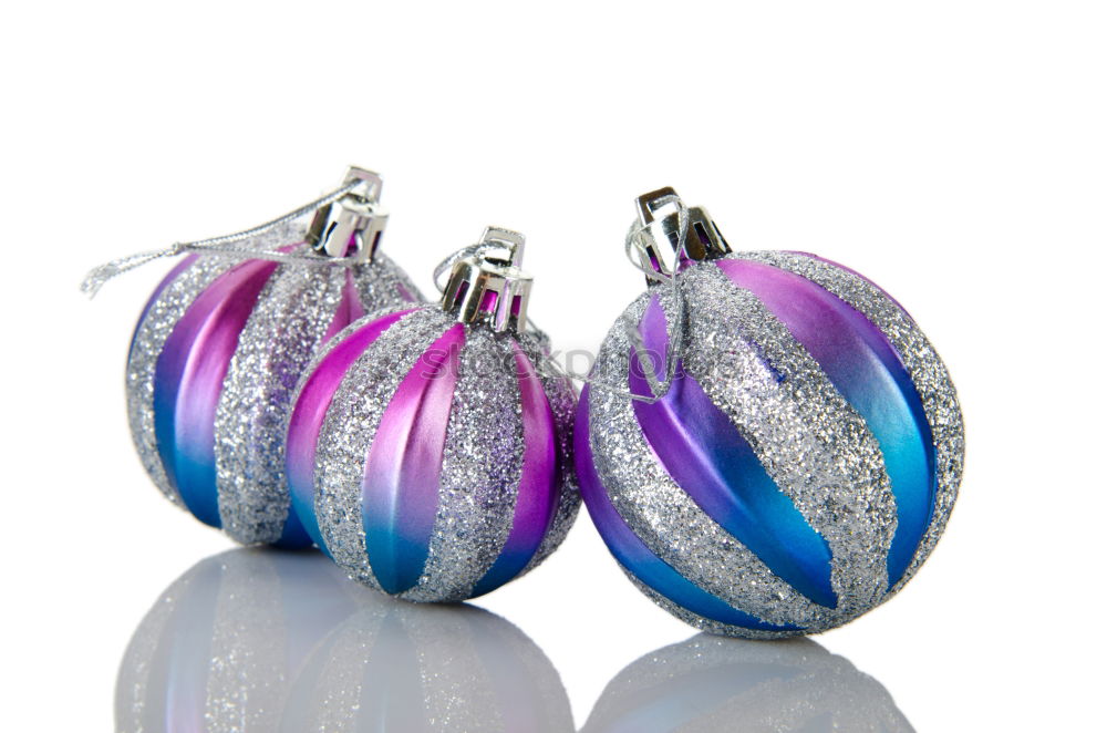 Similar – Purple Christmas Balls with Silver Ribbon