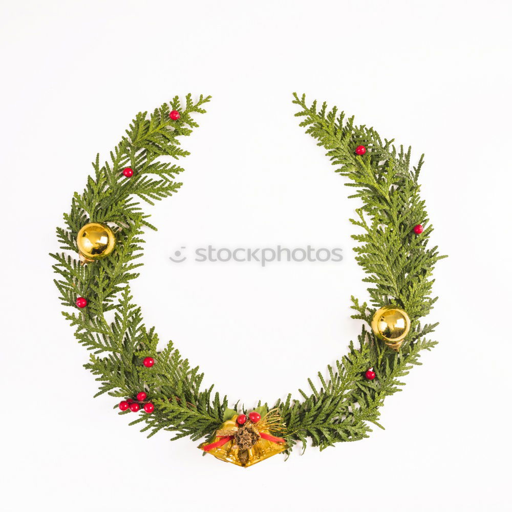 Similar – Image, Stock Photo Hand holding Christmas wreath